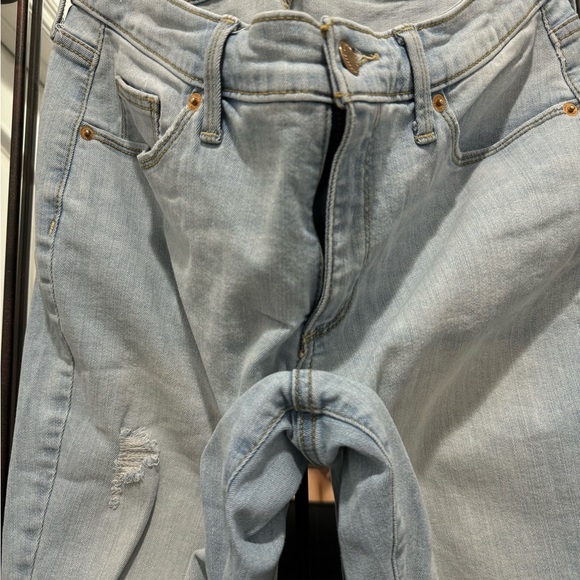 distressed blue jeans - Picture 6 of 8